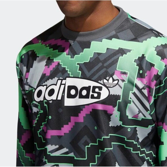 adidas Hypersport Goalkeeper Soccer Jersey Men's Gray Size Medium New With Tags - Picture 5 of 6